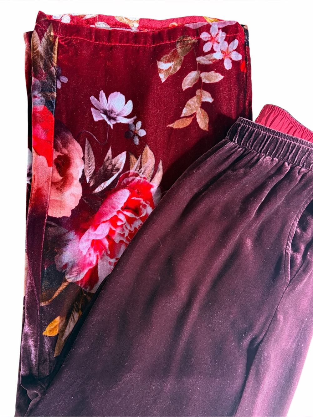 Johnny Was New Coralie Rose Floral Velvet Wide Leg Pant Women’s Size Small - Picture 3 of 9